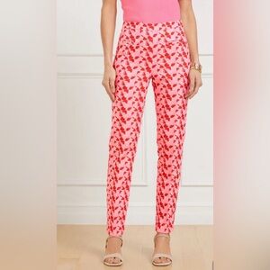Talbots Pink and Red Floral Straight Leg Pants